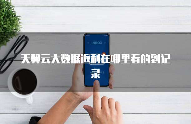 天翼云大数据返利在哪里看的到记录