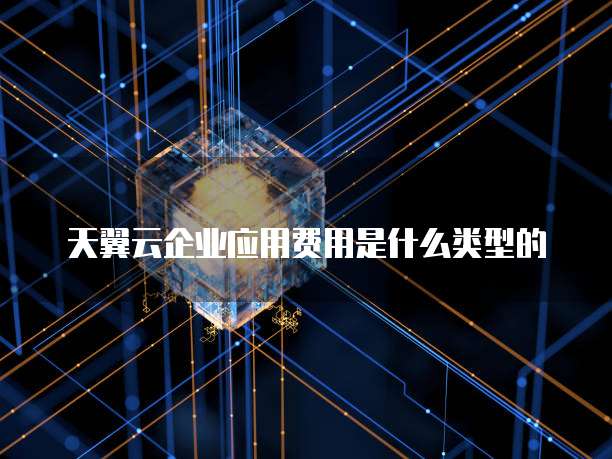 天翼云企业应用费用是什么类型的