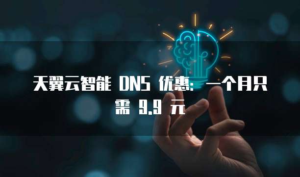 天翼云智能 DNS 优惠：一个月只需 9.9 元
