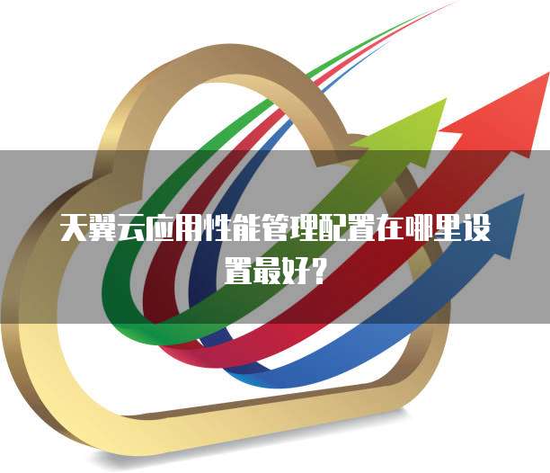 天翼云应用性能管理配置在哪里设置最好?