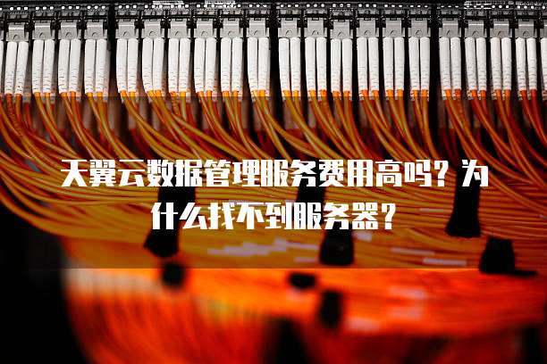 天翼云数据管理服务费用高吗?为什么找不到服务器?