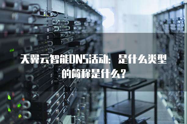 天翼云智能DNS活动：是什么类型的简称是什么？