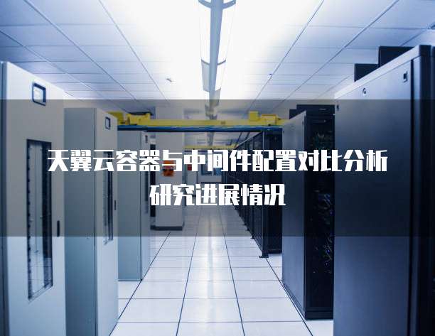 天翼云容器与中间件配置对比分析研究进展情况