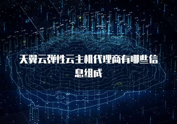 天翼云弹性云主机代理商有哪些信息组成