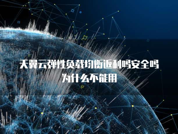 天翼云弹性负载均衡返利吗安全吗为什么不能用