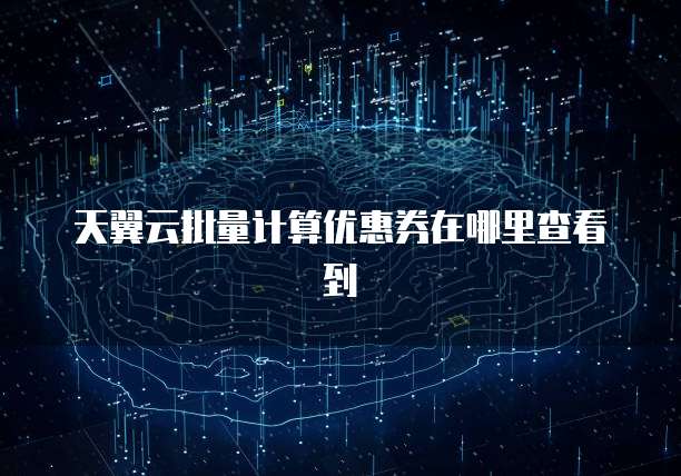 天翼云批量计算优惠券在哪里查看到