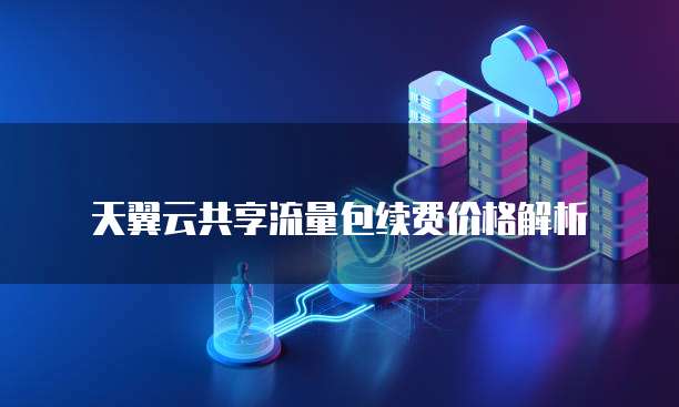 天翼云共享流量包续费价格解析
