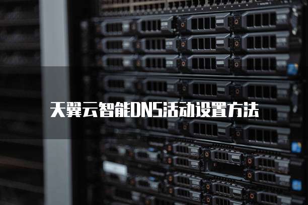 天翼云智能DNS活动设置方法