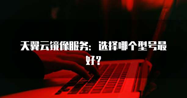 天翼云镜像服务:选择哪个型号最好?