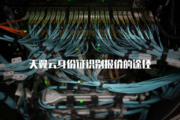 天翼云身份证识别报价的途径