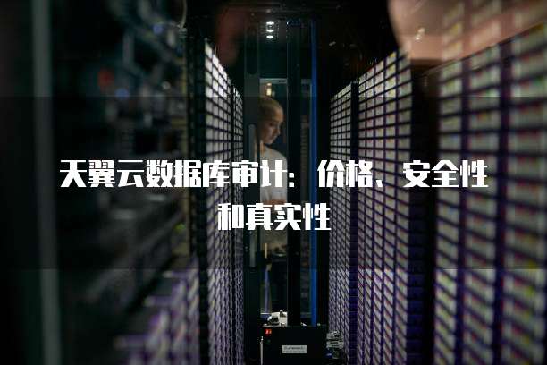 天翼云数据库审计:价格、安全性和真实性