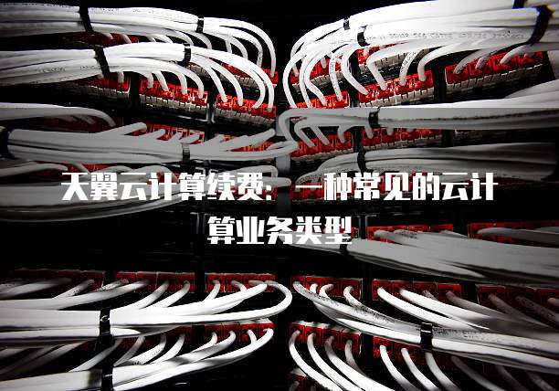 天翼云计算续费:一种常见的云计算业务类型