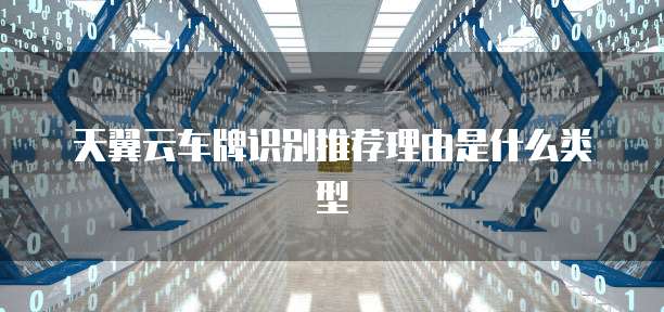 天翼云车牌识别推荐理由是什么类型