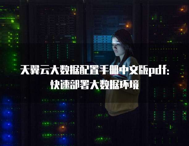 天翼云大数据配置手册中文版pdf:快速部署大数据环境