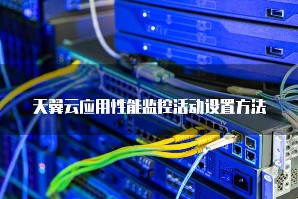 天翼云应用性能监控活动设置方法