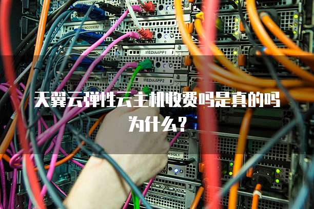 天翼云弹性云主机收费吗是真的吗为什么？