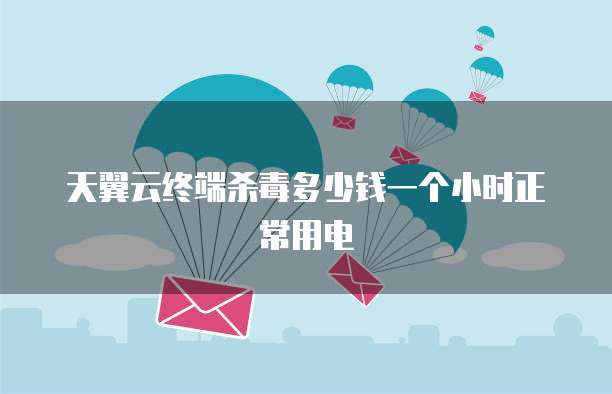 天翼云终端杀毒多少钱一个小时正常用电