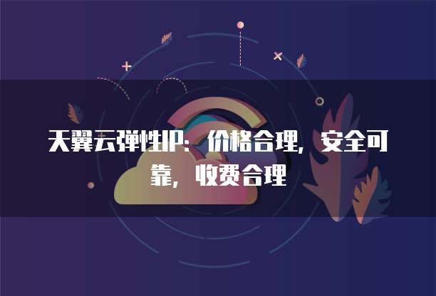 天翼云弹性IP:价格合理,安全可靠,收费合理