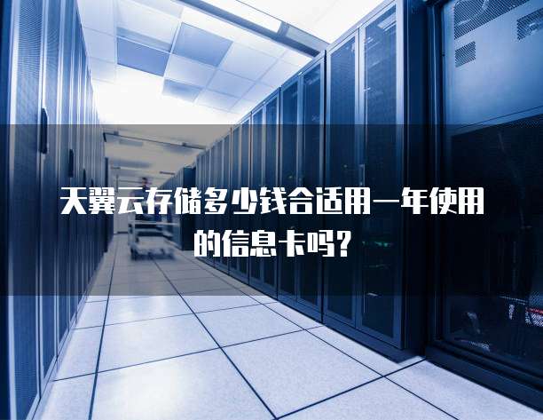 天翼云存储多少钱合适用一年使用的信息卡吗?