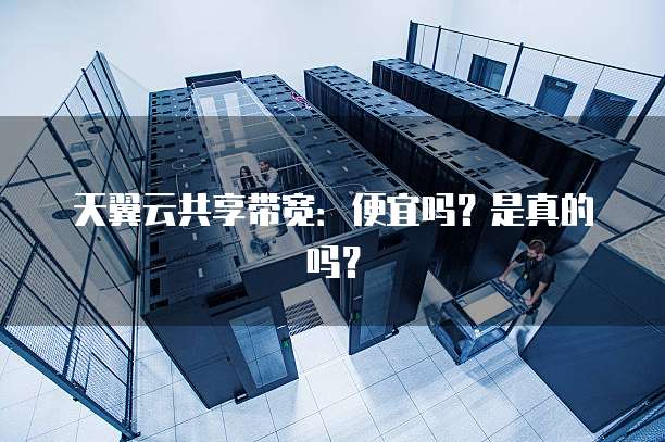 天翼云共享带宽:便宜吗?是真的吗?