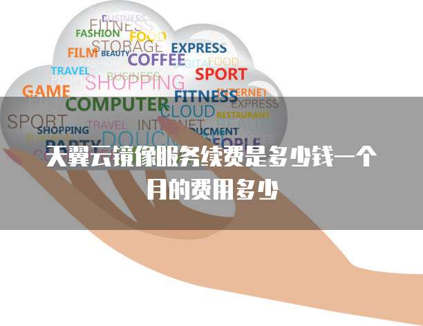 天翼云镜像服务续费是多少钱一个月的费用多少