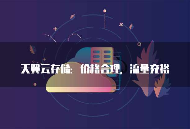 天翼云存储:价格合理,流量充裕