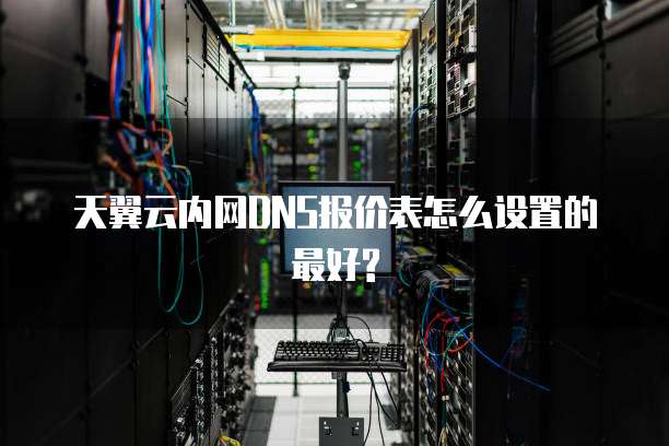 天翼云内网DNS报价表怎么设置的最好?