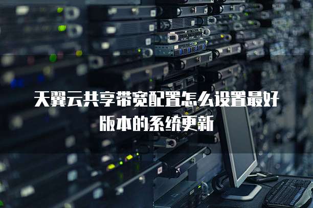 天翼云共享带宽配置怎么设置最好版本的系统更新
