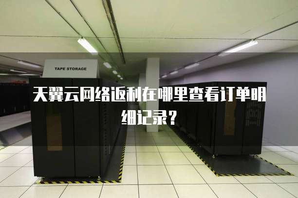 天翼云网络返利在哪里查看订单明细记录？
