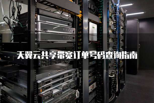 天翼云共享带宽订单号码查询指南