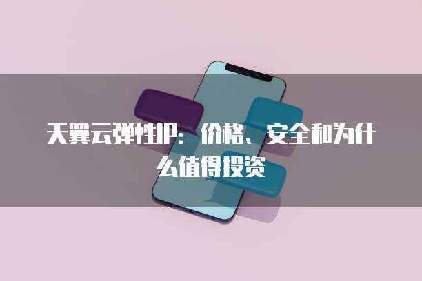 天翼云弹性IP:价格、安全和为什么值得投资