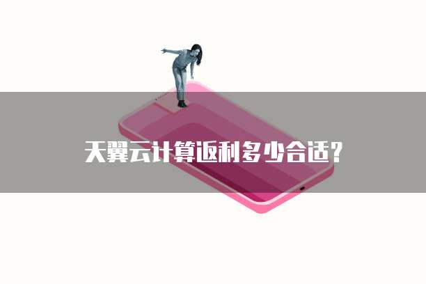 天翼云计算返利多少合适?