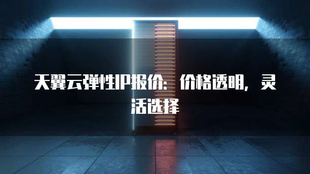 天翼云弹性IP报价:价格透明,灵活选择