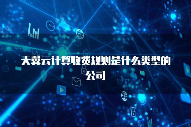 天翼云计算收费规则是什么类型的公司