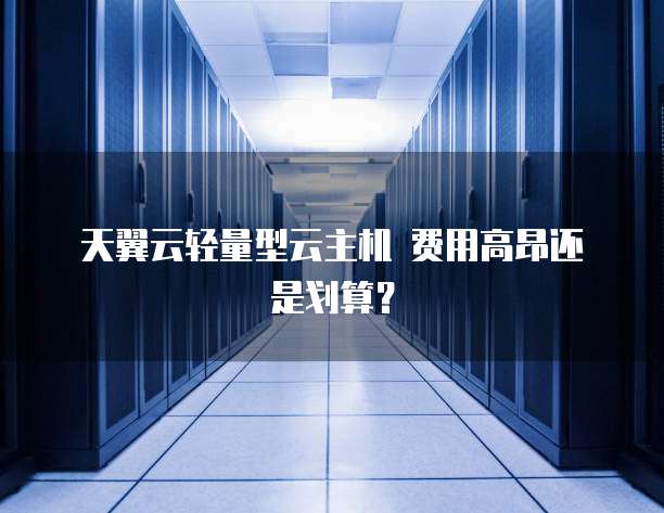 天翼云轻量型云主机 费用高昂还是划算?