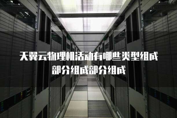 天翼云物理机活动有哪些类型组成部分组成部分组成