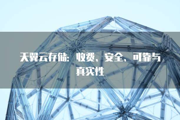 天翼云存储:收费、安全、可靠与真实性
