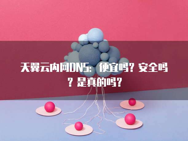 天翼云内网DNS:便宜吗?安全吗?是真的吗?