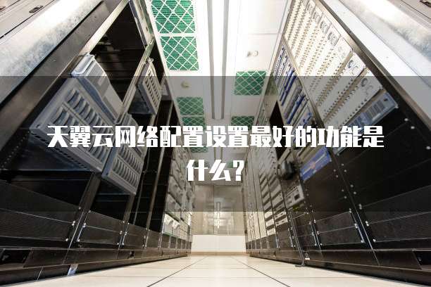 天翼云网络配置设置最好的功能是什么?