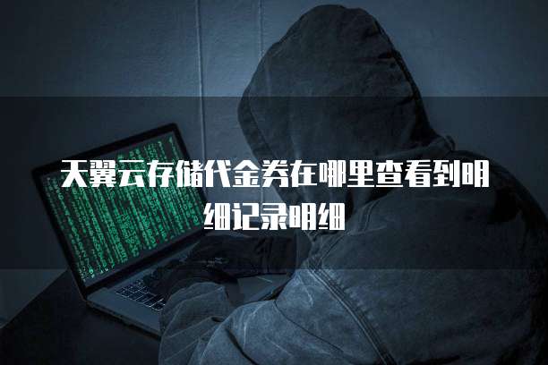 天翼云存储代金券在哪里查看到明细记录明细