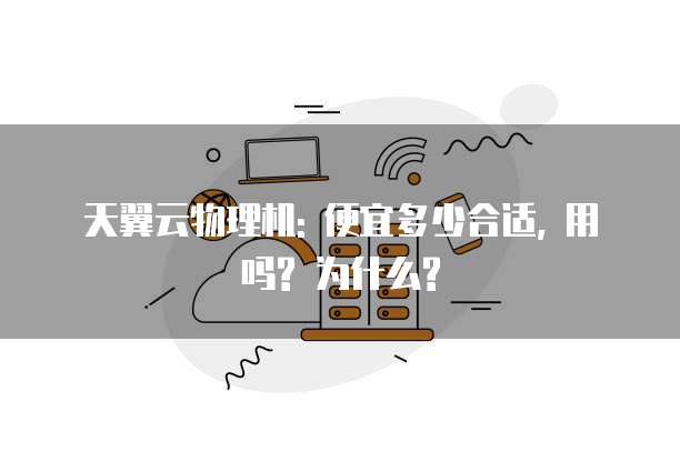 天翼云物理机: 便宜多少合适, 用吗? 为什么?