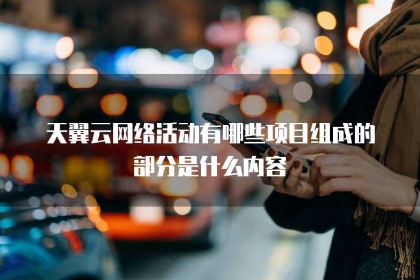天翼云网络活动有哪些项目组成的部分是什么内容