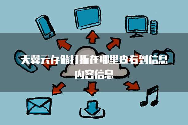 天翼云存储打折在哪里查看到信息内容信息