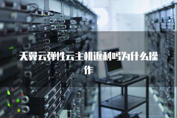 天翼云弹性云主机返利吗为什么操作