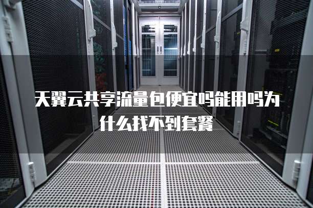 天翼云共享流量包便宜吗能用吗为什么找不到套餐