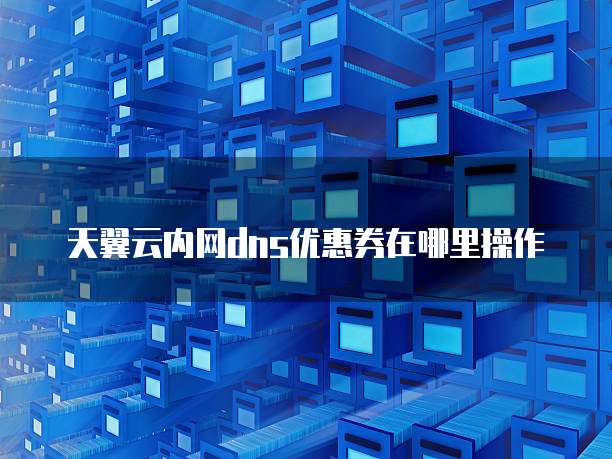 天翼云内网dns优惠券在哪里操作