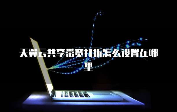 天翼云共享带宽打折怎么设置在哪里