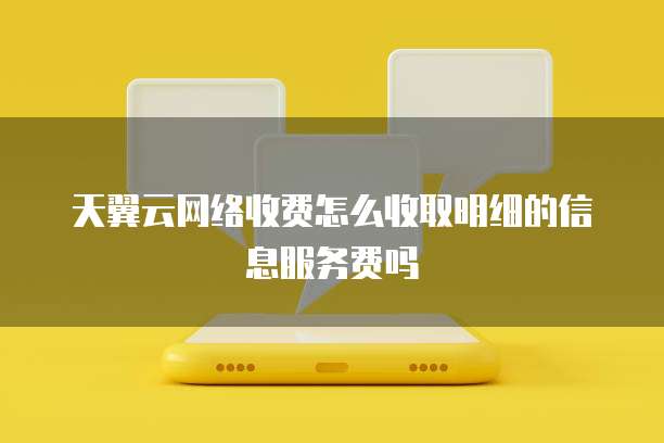 天翼云网络收费怎么收取明细的信息服务费吗
