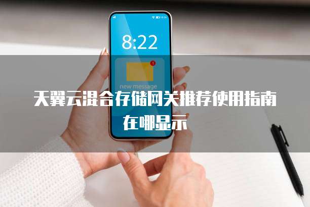 天翼云混合存储网关推荐使用指南在哪显示