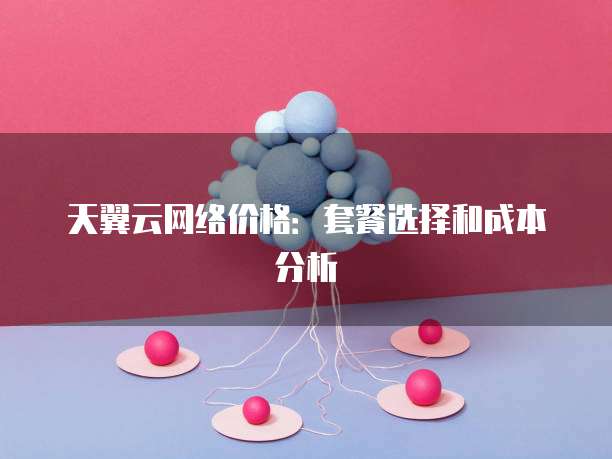 天翼云网络价格:套餐选择和成本分析